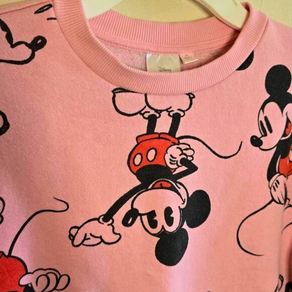 Disney 100 Mickey Mouse Sweatshirt Women's Size XS Pink Crewneck Pullover Rare - Picture 10 of 13